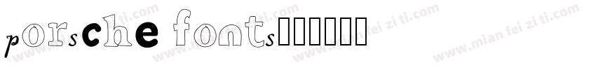 porsche fonts字体转换